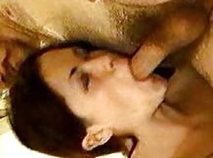 Cumshot leaks from her hot Latina pussy