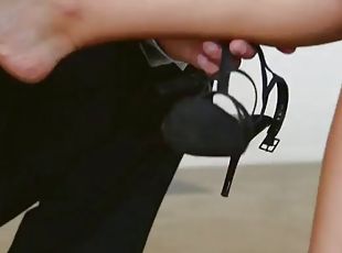 A rough fuck for lily love in a passionate bondage clip