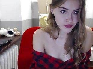Hot blonde seducing and teasing on cam for fun