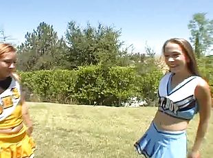 Jamie Elle and Ashley Raines are horny cheerleaders who love a big rod