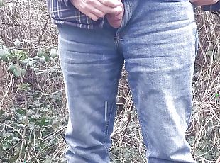 Outdoor Cruising - Wanking and Cumming for Watcher in the Woods - R...