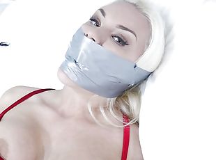 Ashley Jaymes - Popstar Captured in bondage bound and tape gagged (...