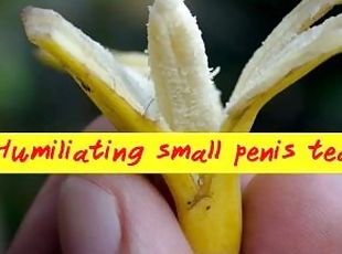 Huliliating small penis tease