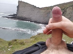 Big Beautiful Big Fat Cock Gets Handjob in Public with Gorgeous Sea...