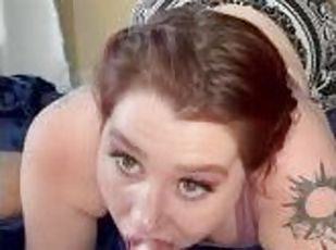 Thick step sister just gave me the best sloppy blowjob of my life. ...