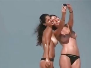 gros-nichons, en-plein-air, amateur, babes, lesbienne, cam, plage, voyeur, attrapée, brunette