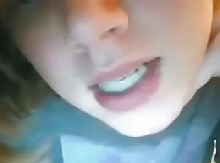 Pretty mouth craves cock