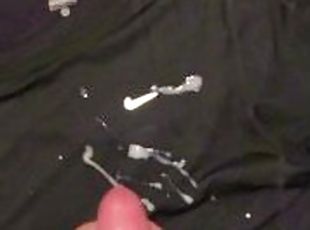 my flatmate doesn't know I used his Gym top to wipe my CUMSHOT ** i...