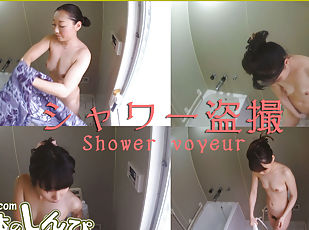 asiático, bañando, masturbación, japonés, cámara, voyeur, fetichista, ducha