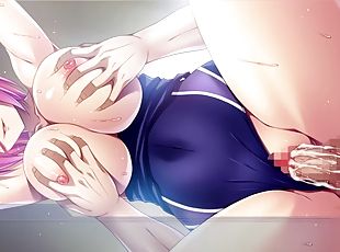 milf, japonais, hentai, bikini