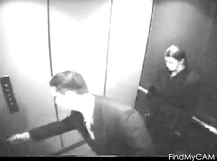 Couple gets kinky in the elevator