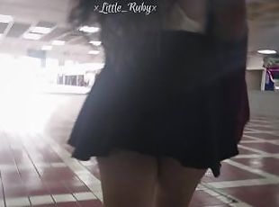 I was standing behind looking at her ass and it worked! PUBLIC CAND...