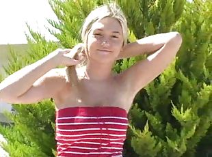 Fun Loving Alison Flashes Her Amazing Tits in Public