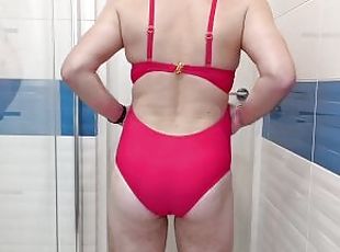 baignade, milf, ejaculation-interne, lingerie, piscine, fétiche, bikini