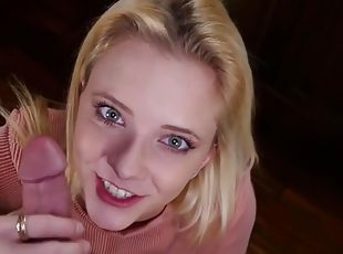 avsugning, tonåring, deepthroat, pov, blond, dotter, fantasi, petit