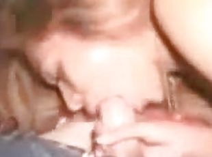 Horny Blonde Chokes On Her Lover Cock While Sucking On It