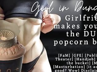 ASMR  Girlfriend makes you fuck the DUNE popcorn bucket  Audio Porn...