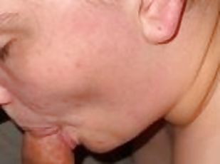 Teen sucking daddys cock