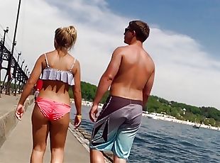 Candid Beach Bikini Ass Butt West Michigan Booty With Xxx 3