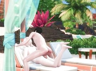 Sims 4 have sex outdoor on the beach.