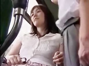 masturbare-masturbation, japoneza, laba, autobus