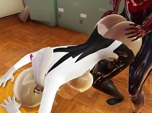 Spider Gwen Doggystyle Anal Creampied - Spiderman Hentai Cartoon Bi...