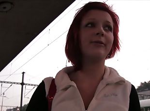 Redhead Gives Sloppy Blowjob And Fucks Stranger feat. Amateur Alice...
