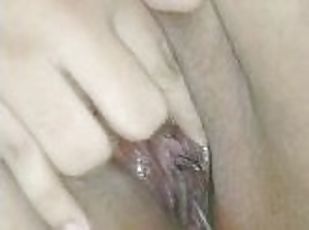 masturbácia, amatérske, milfka, creampie, vagína, sólo