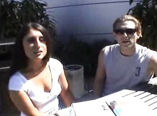 en-plein-air, fellation, hardcore, latina, pornstar, couple, réalité