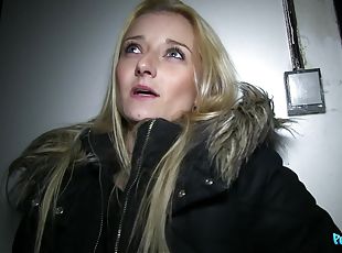 Public Agent - Blondie Babe Takes A Mouthful Of Stranger's Cum Load...