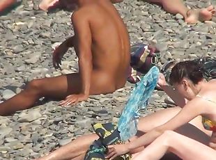 nudisti, vani, kemera, plaža, voajer, prirodno, nevjerovatno, bikini, mokri