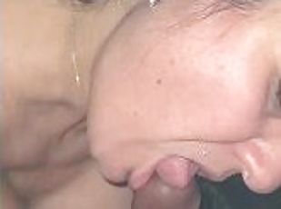 Mature school teacher sucked and swallowed me to bed after a long d...