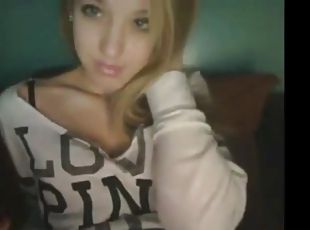 Teen April teases and masturbates on livecam