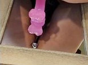 cul, gros-nichons, masturbation, chatte-pussy, amateur, milf, jouet, belle-femme-ronde, chevauchement, gode