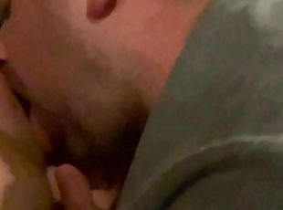 Hot guy softly licks blonde MILF pussy and she has a huge screaming...
