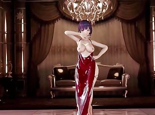 Honkai Impact Mei Raiden Sex and Dance Red Apron Color Edit Smixix