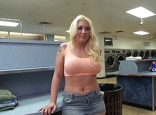 Big tits and ass babe fucked by your dick at the laundromat