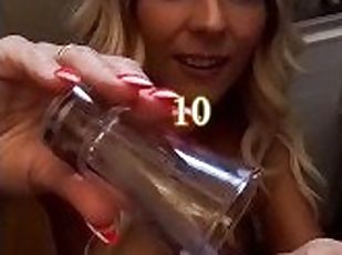 énorme, amateur, babes, fellation, ejaculation-sur-le-corps, branlette, blonde, mignonne, sperme