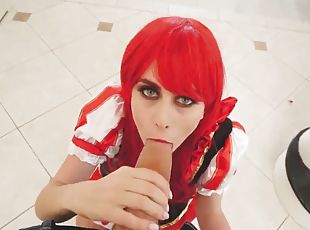 Queen Of Hearts - cosplay sex with kinky redhead ends with facial c...