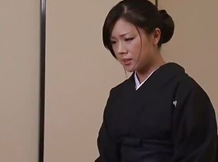 Rin Aizawa the hot Japanese widow gets double penetrated