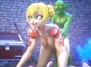 Big time Hero vs. Little Horny Goblin - Everyone Wins Hentai Fantas...