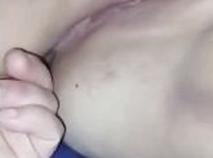 Husband walks in on me rubbing my pussy and fingers my ass till I c...