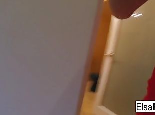 Elsa jean's home video masturbation