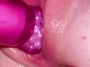 masturbation, orgasme, chatte-pussy, amateur, jouet, ejaculation-interne, point-de-vue, blonde, britannique, gode