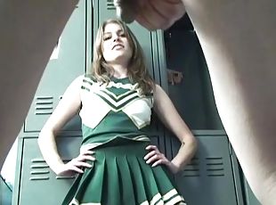 tenåring, hardcore, handjob, par, cheerleader, søt, uniform