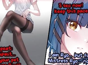 pieds, point-de-vue, anime, hentai, femme-dominatrice