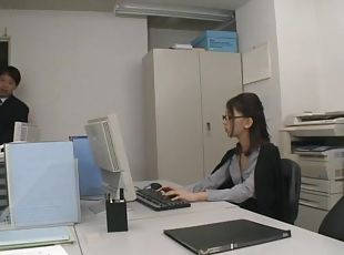 asiático, gafas, oficina, japonés, realidad
