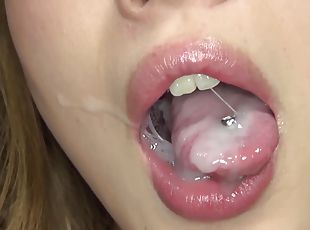 asiatisk, cumshot, hardcore, japansk, par, sväljer, pov, sprut, piercad, sugande