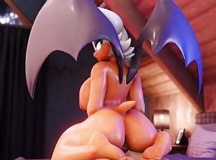 Curvy Rouge the Bat Rides Your Cock Oiled