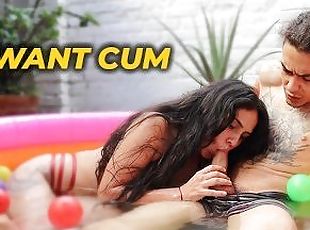 SEX BETWEEN STEPBROTHERS IN THE POOL - what a delicious cock you ha...